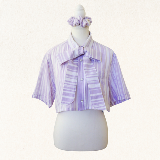 Revamp Shirt -White/Purple Stripes-