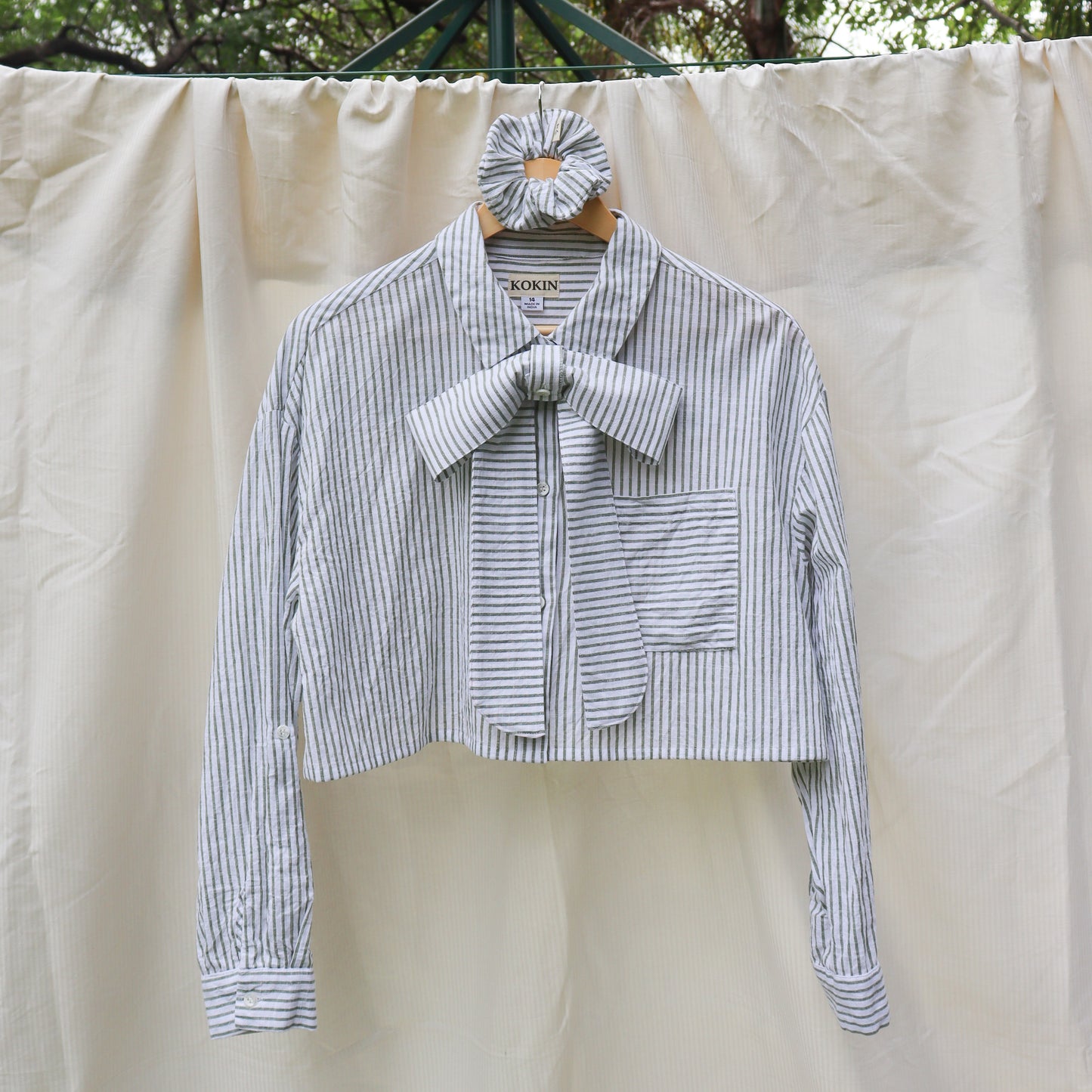 Revamp Shirt -Green/White Stripes-