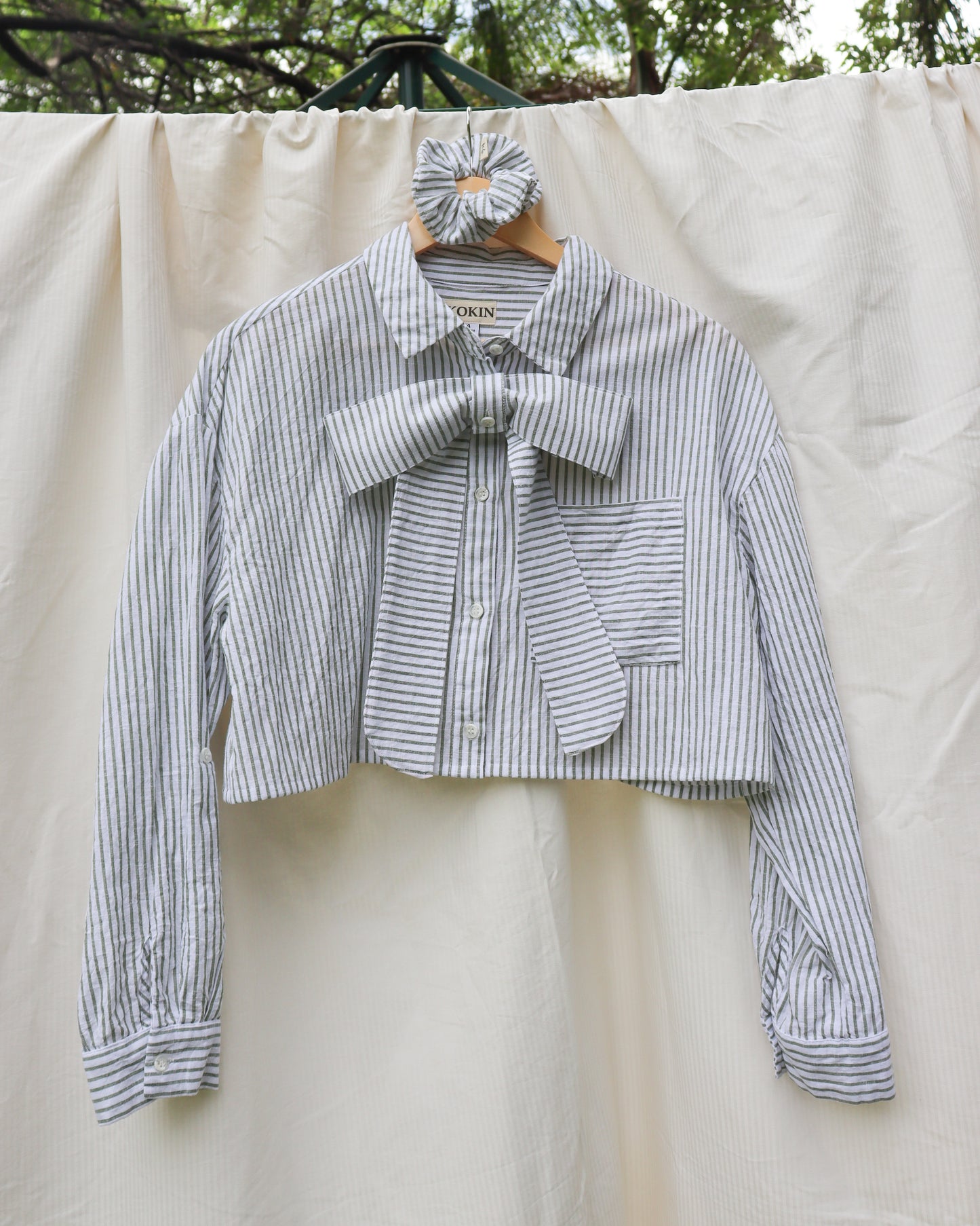 Revamp Shirt -Green/White Stripes-