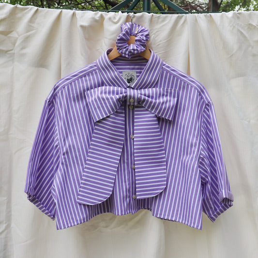 Revamp Shirt -Purple/White Stripes-