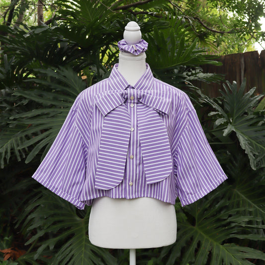 Revamp Shirt -Purple/White Stripes-