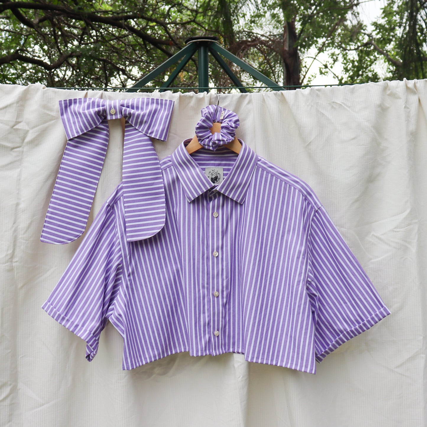 Revamp Shirt -Purple/White Stripes-