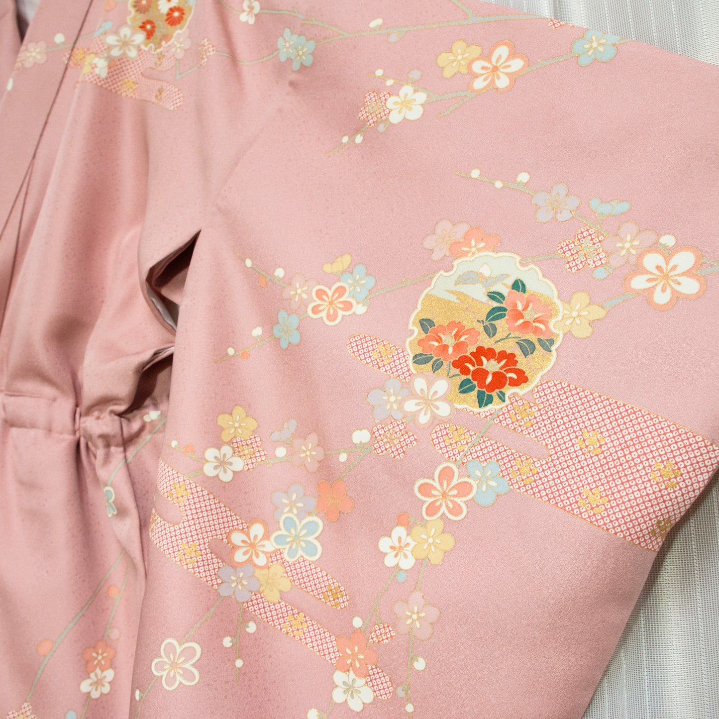 MTO Kimono Dress Mini -Peachy-