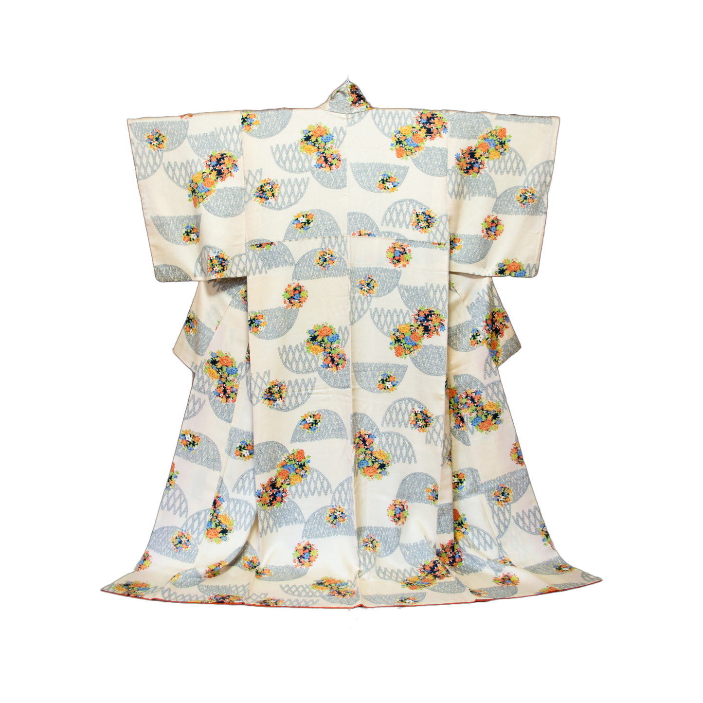 vintage kimono with floral pattern