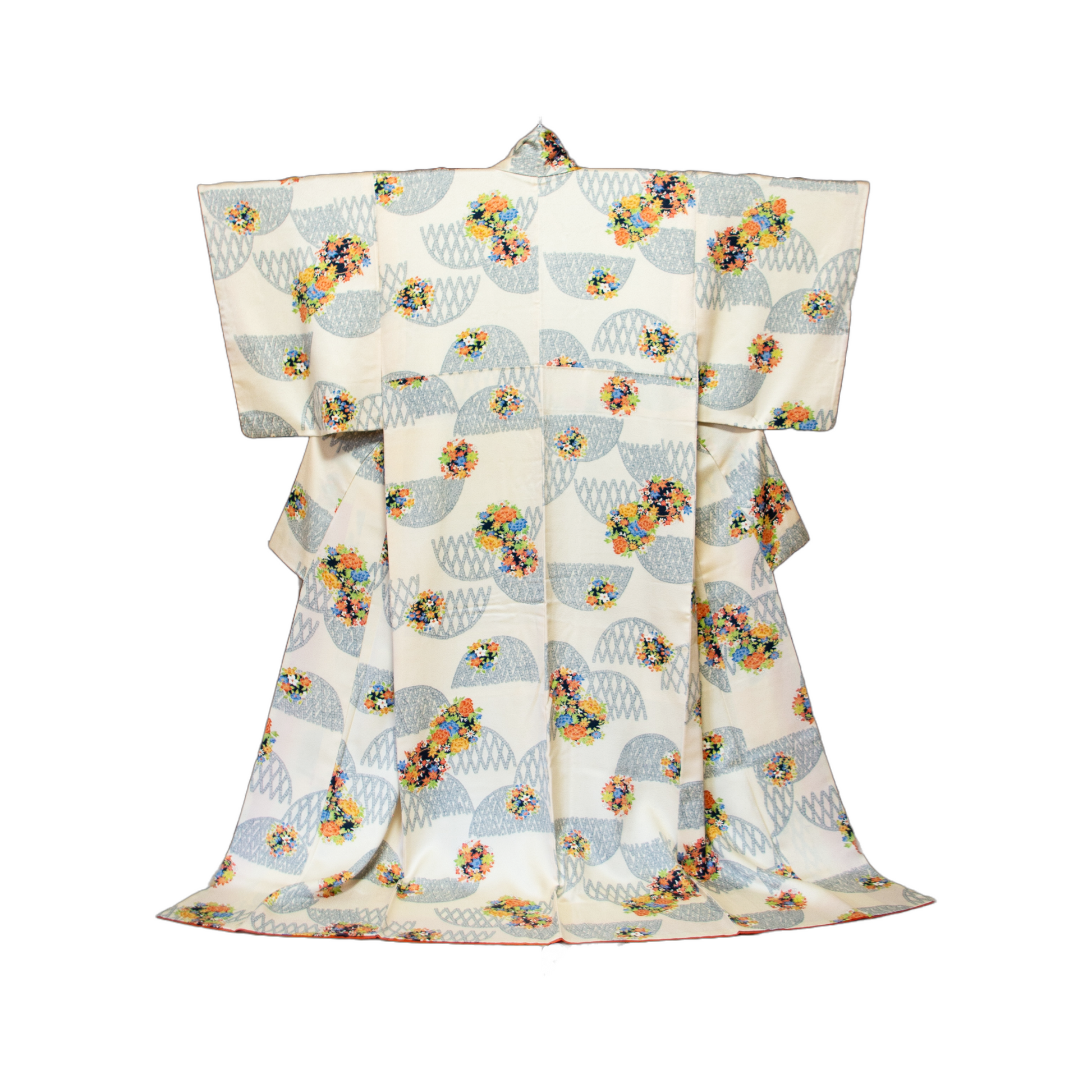 vintage kimono with floral pattern
